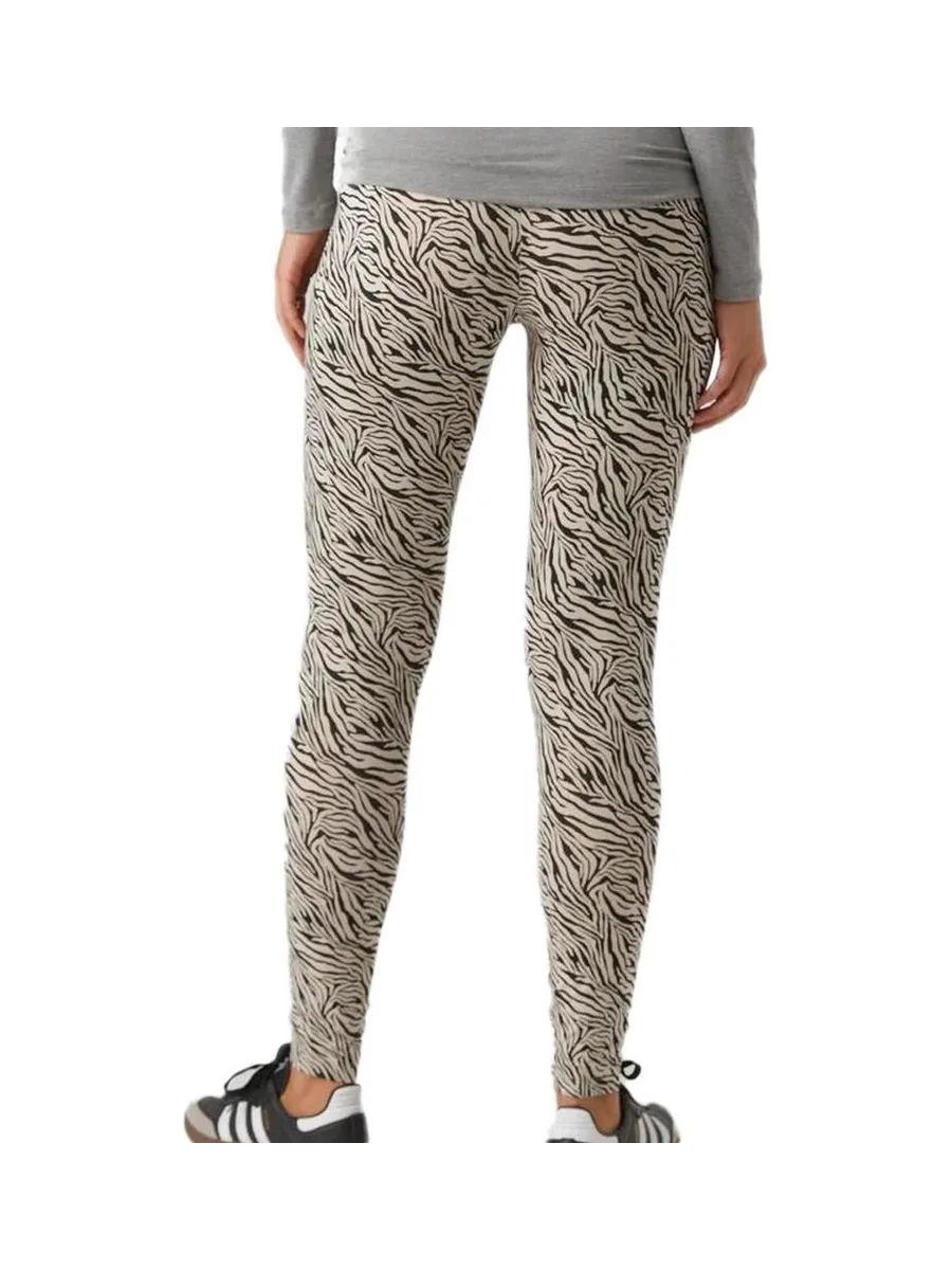 X2 Leggings de Grossesse Beige/Noir Femme Mamalicious Lemma 3