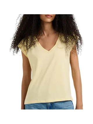 T-Shirt Jaune Femme Pepe jeans Cloe 1