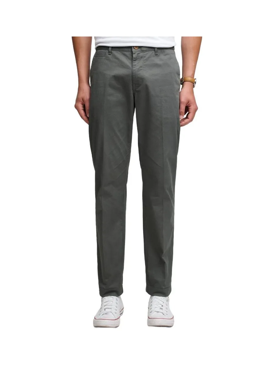 Pantalon chino gris Homme Superdry 2