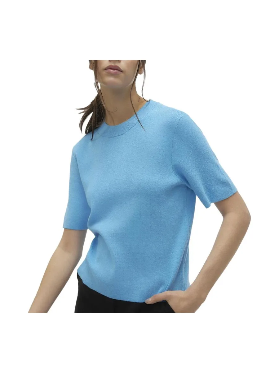 T-Shirt Bleu Femme Vero Moda Gold 2