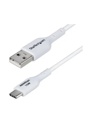1m White USB-A to USB-C Charging Cable 1