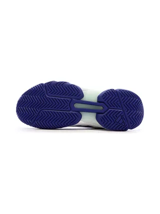 Baskets Blanches/Bleu Homme Adidas Courtjam 5