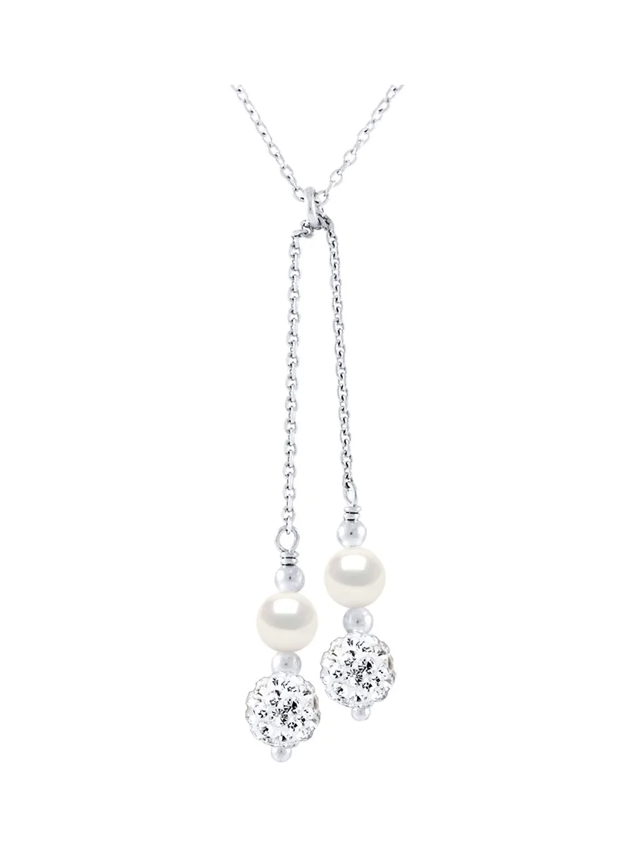 Collier Véritables Perles de Culture d'Eau Douce Rondes 6-7 mm — Argent 925 Millièmes — 42 cm 1