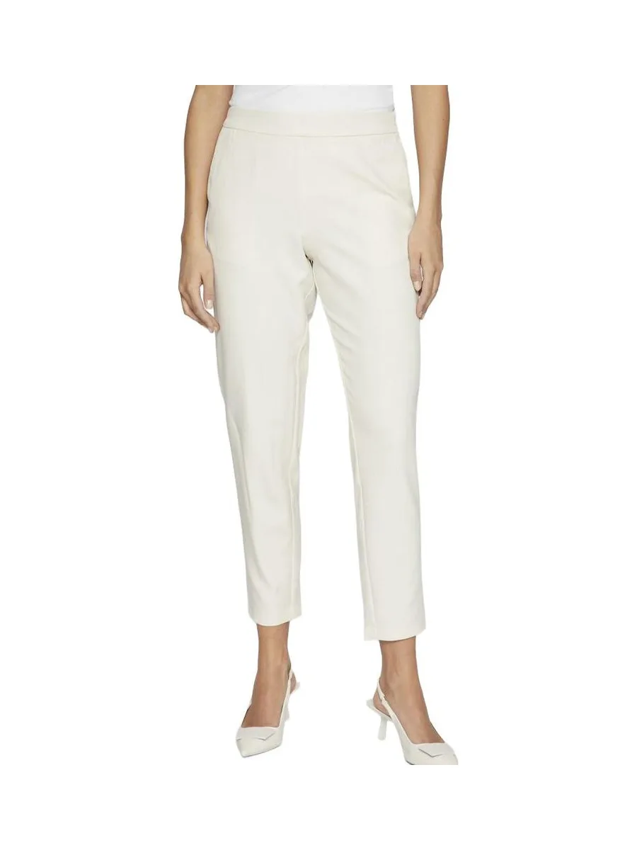 Pantalon Slim 7/8 Écru Femme Vila Vicarrie Lowny 2