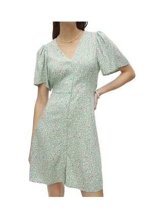 Robe Verte Femme Vero Moda Malba 1