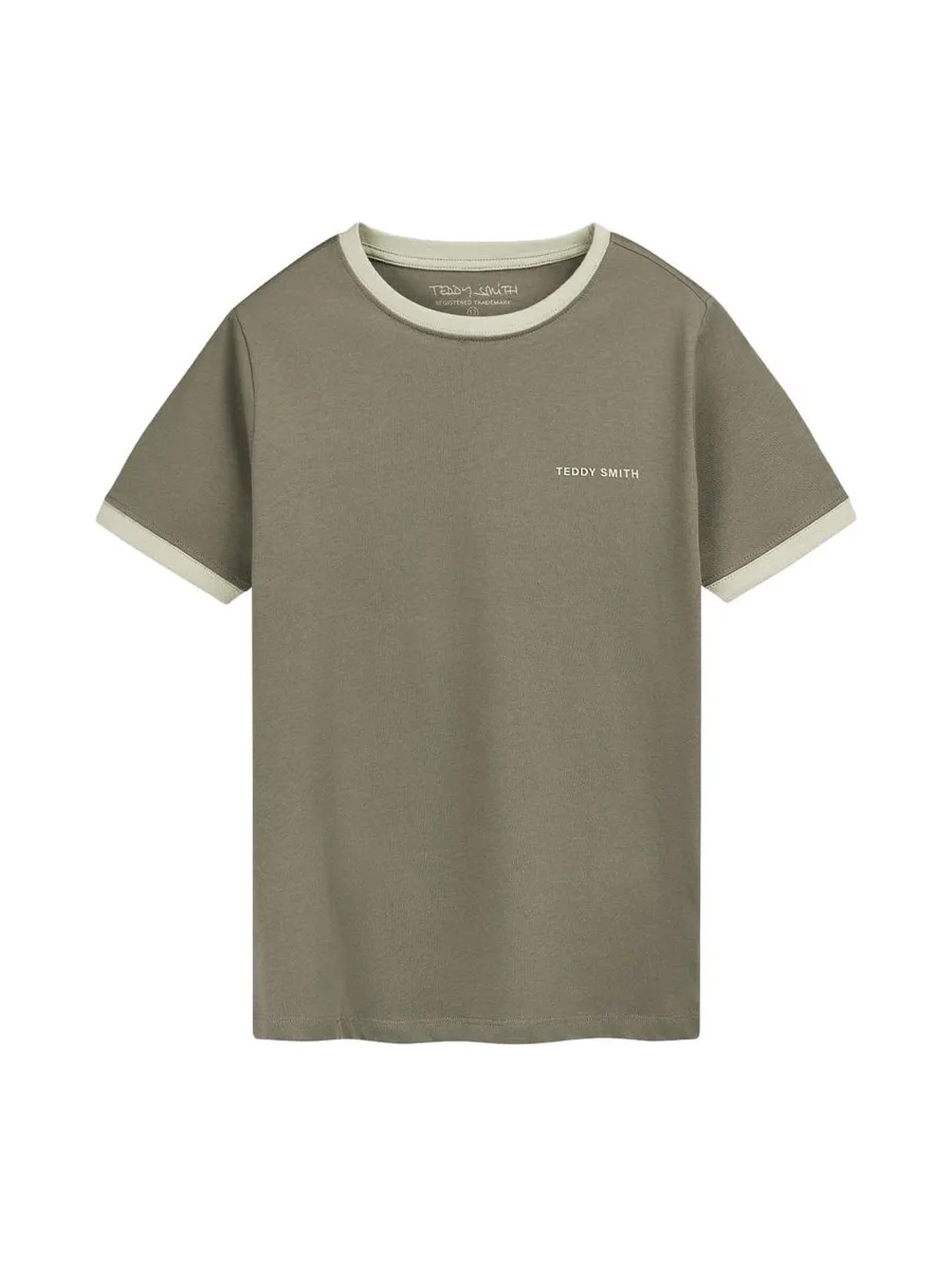 T-shirt Kaki/Beige Garçon Teddy Smith 61007493D 2
