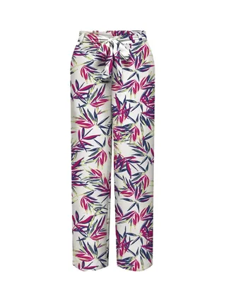 Pantalon Blanc/Vert/Rose Femme Only Nova Life Palazzo 2