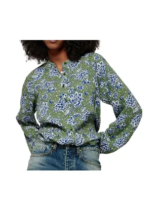 Chemise Verte/Bleu Femme Kaporal Khaki 1