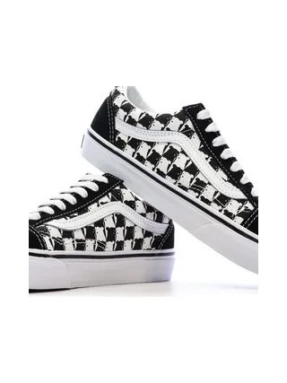 Baskets Blanches/Noires Homme Vans Old Skool Checker 7