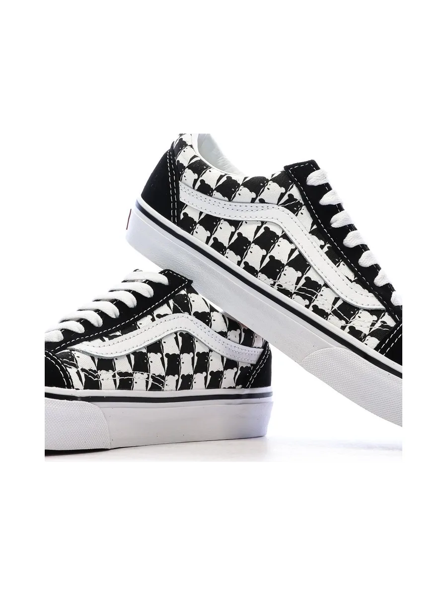 Baskets Blanches/Noires Homme Vans Old Skool Checker 7