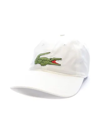 Casquette Blanche Mixte Lacoste Twill Big Croch 1