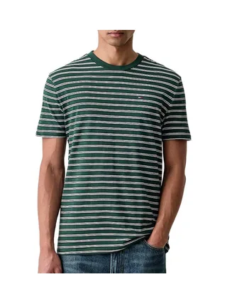 T-Shirt Vert Homme Tommy Hilfiger Stripe 1