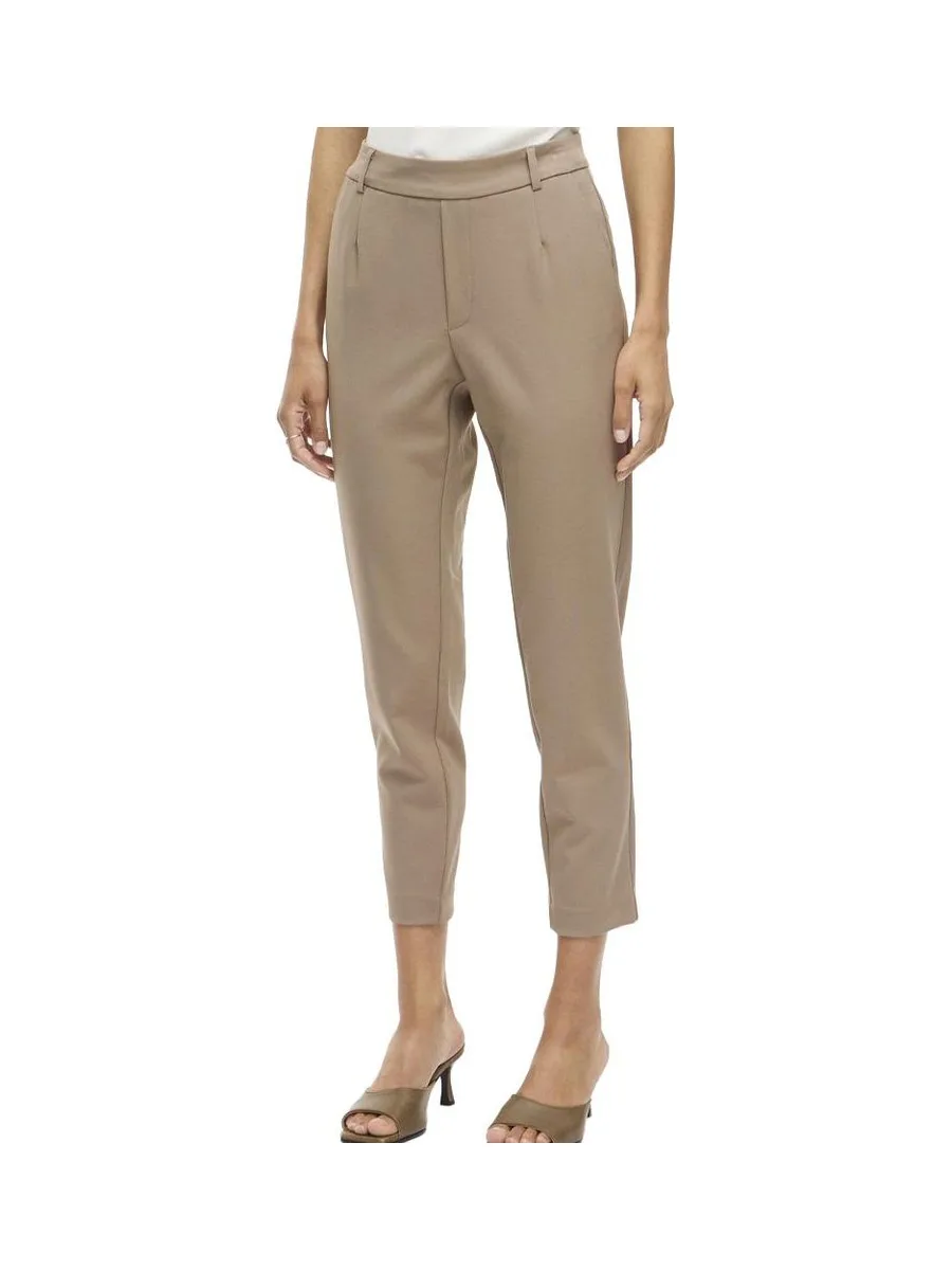 Pantalon Beige Femme Vila Vivarone Slim 7/8 2