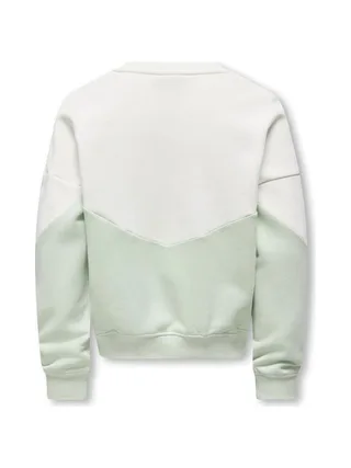Sweat Vert/Blanc Fille Kids ONLY Kogruna 3