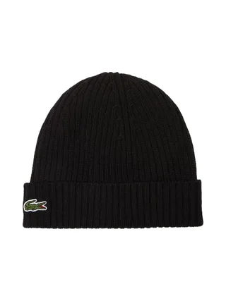 Bonnet Noir Homme Lacoste hjm 1