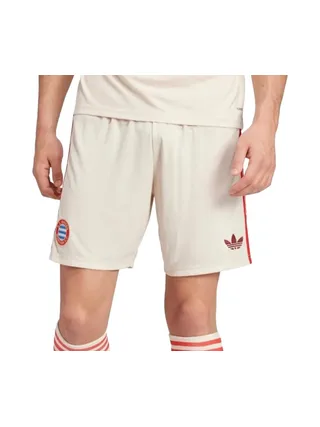 FC Bayern Short Beige/Rouge Garçon Adidas 24/25 1