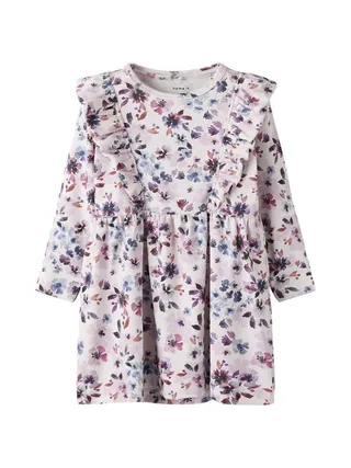 Robe Fleuris Rose/Blanc Fille Name it Fkayla 1