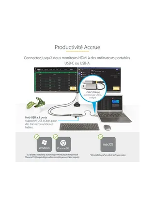 USB-C/USB-A Multiport Adapter Dual HDMI 8