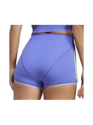 Short Bleu/Jaune Femme Adidas Promo Booty 2