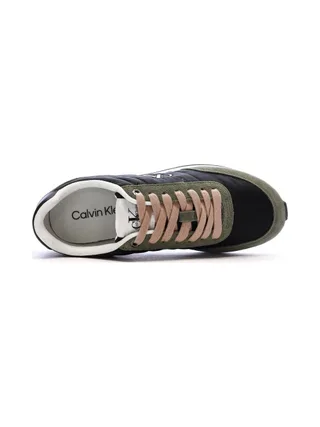 Baskets Noir/Vert Femme Calvin Klein Jeans Retro 4