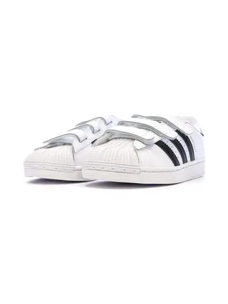 Basket Blanches/Noires Garçon Adidas Superstar 6