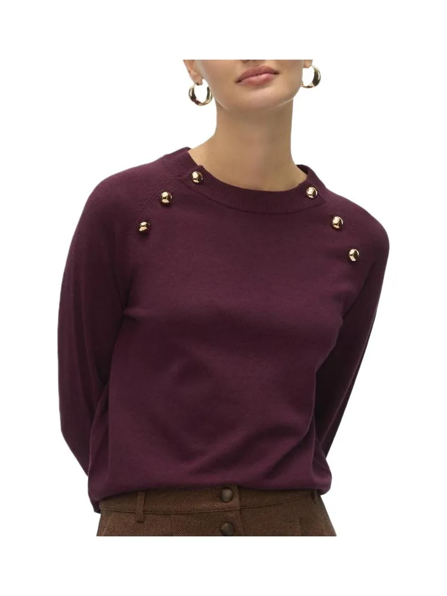 Pull Prune Femme Vero Moda Happy Button 2