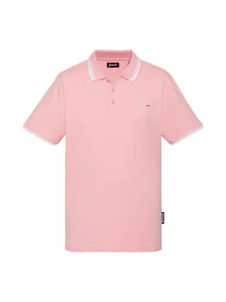 Polo Rose/Blanc Homme Schott PSWILL2 1