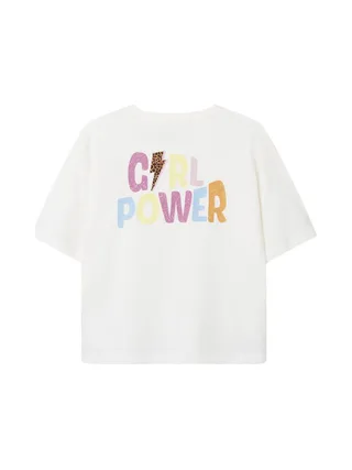 T-shirt Blanc Fille Name it Tarima 2