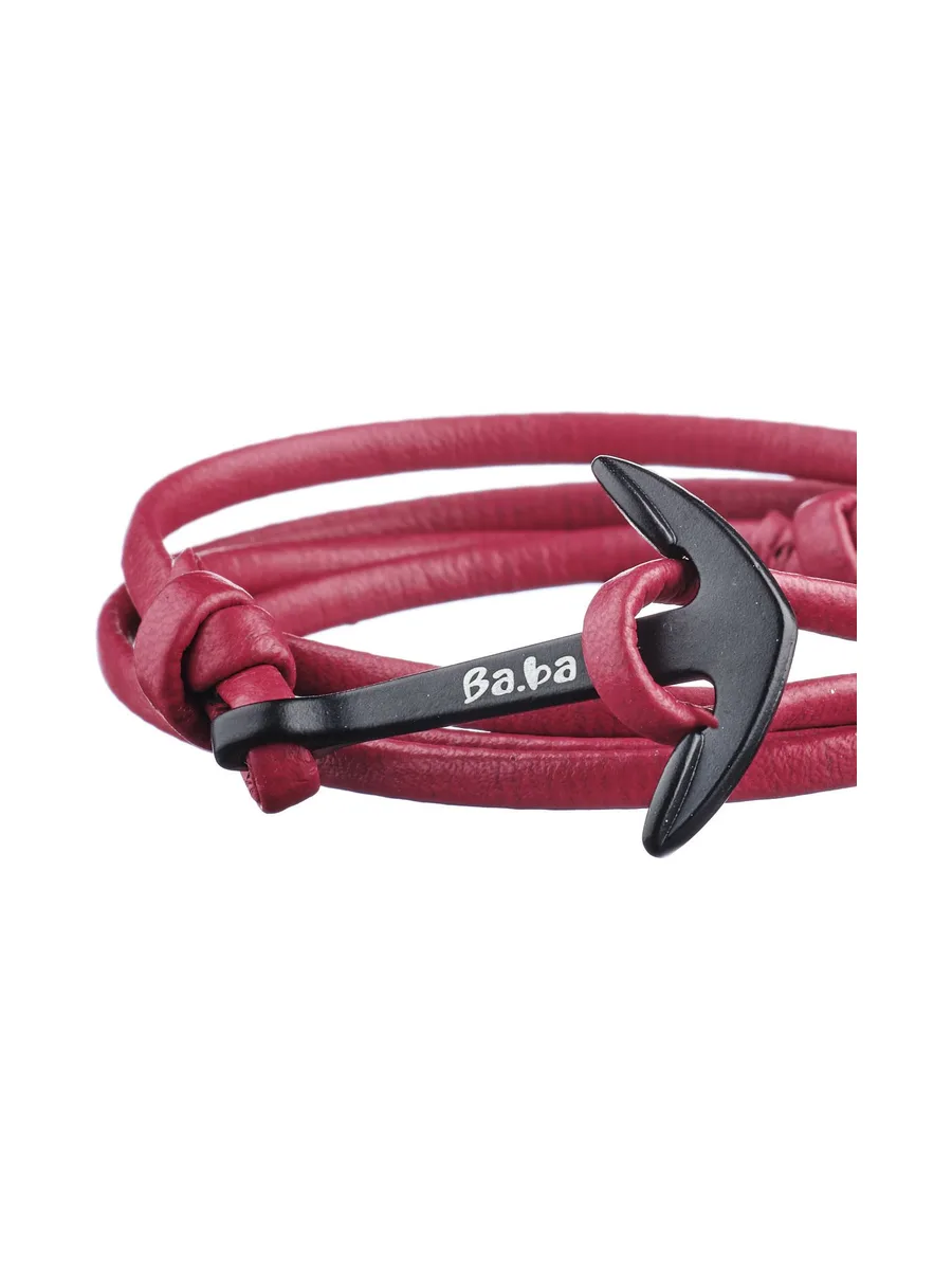 Bracelet Abbesses rouge - cuir 3