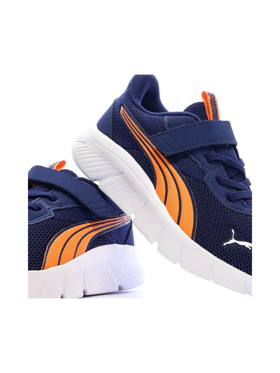 Baskets Marines/Oranges Garçon Puma Flexfocus 8