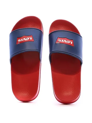 Claquettes Rouge/Marine Garçon Levi's Pool 3