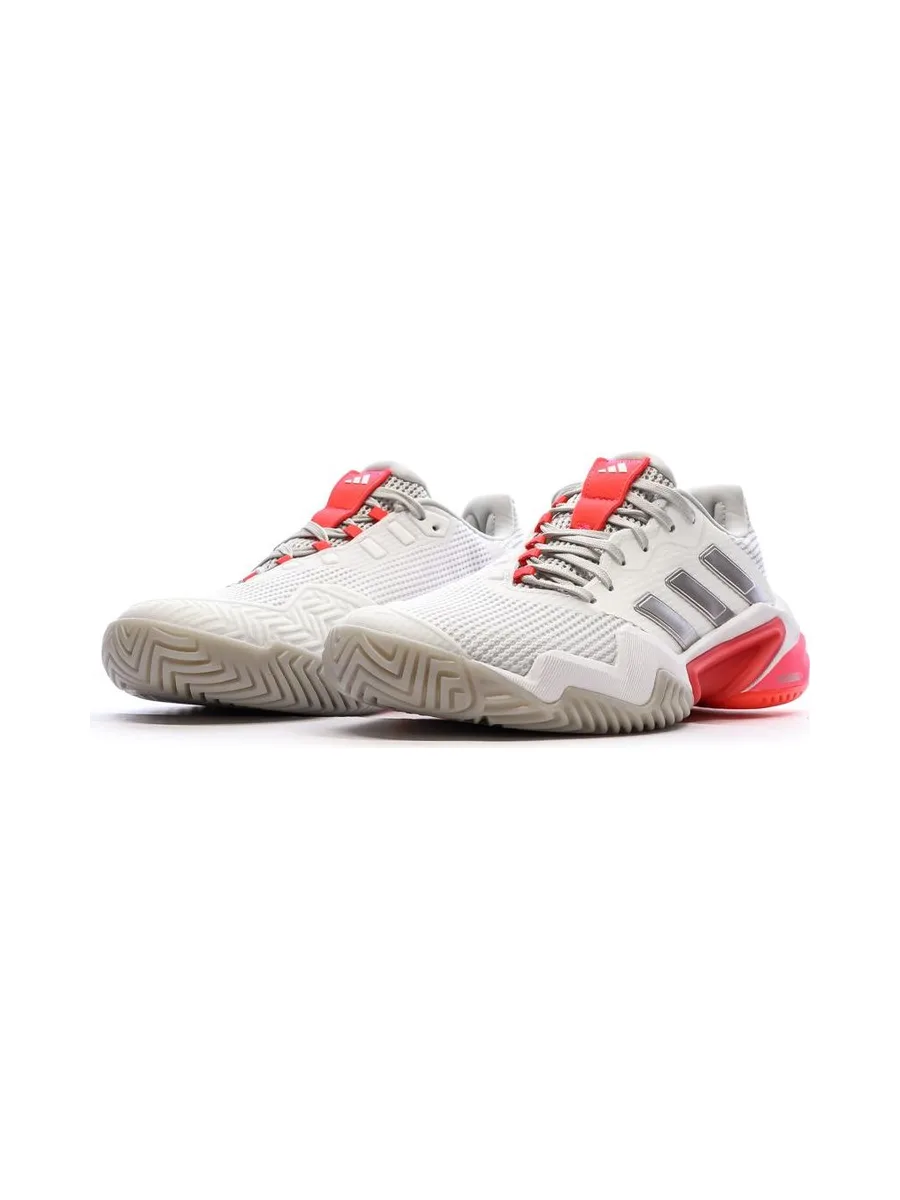 Chaussures de tennis Blanches/Roses Femme Adidas Barricade 7