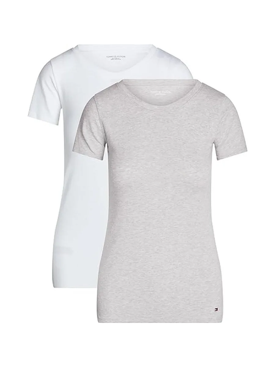 Lot de 2 T-shirts Blanc/Gris Femme Tommy Hilfiger Sky 2