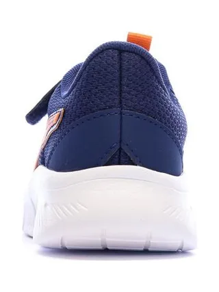 Baskets Marines/Oranges Garçon Puma Flexfocus 3