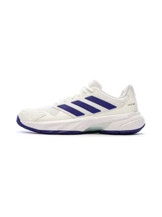 Baskets Blanches/Bleu Homme Adidas Courtjam 1