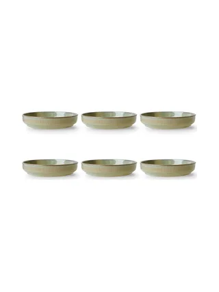 Assiette creuse Ø22,5cm - 6 pièces - collection REED - Forest 1