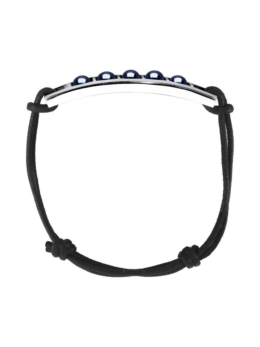 Bracelet Véritables Perles d'Eau Douce Boutons 5-6 mm — Argent 925 Millièmes — 25 cm — Homme 1