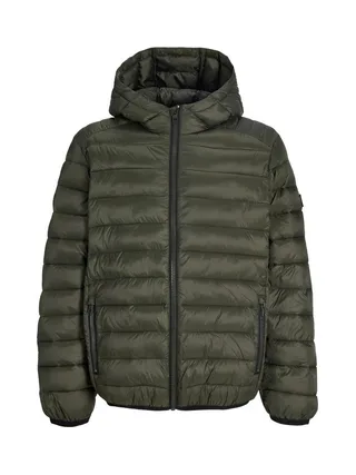 Doudoune légère à capuche junior kaki Jack & Jones Light Puffer 1