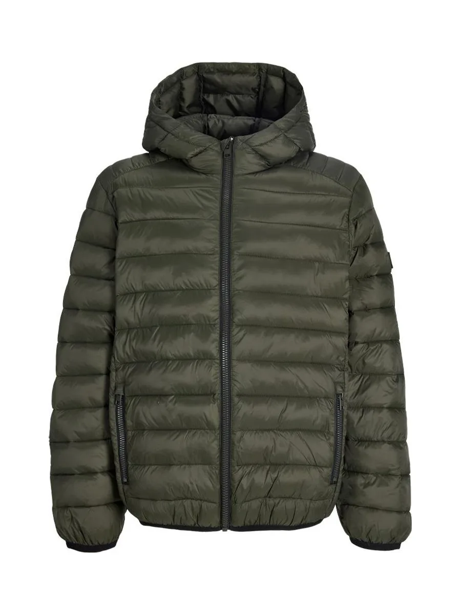 Doudoune légère à capuche junior kaki Jack & Jones Light Puffer 2