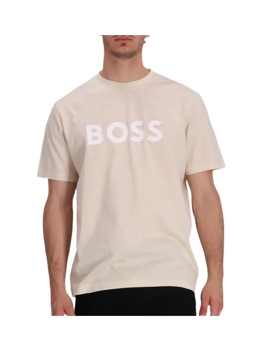 T-Shirt Beige Homme Hugo Boss Tiburt 354 2
