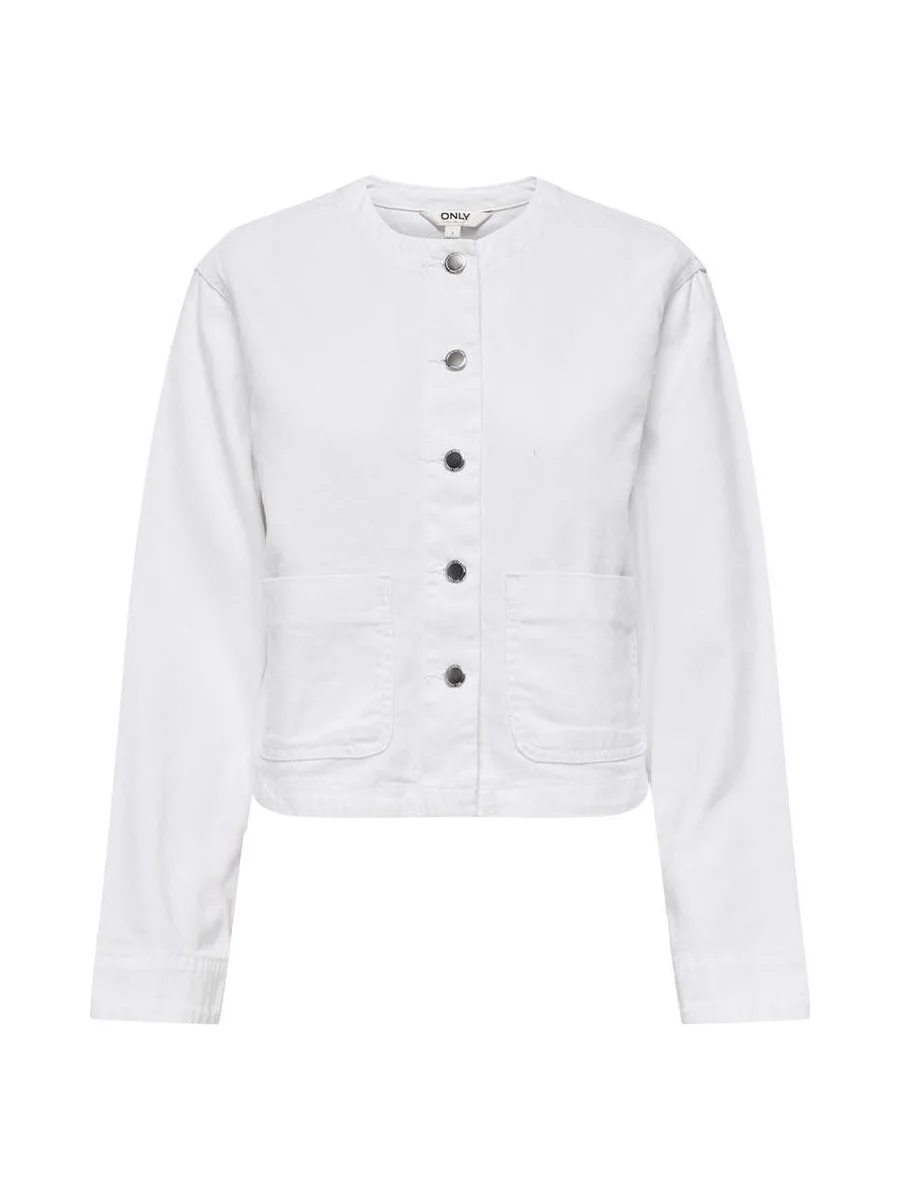 Veste en Jean Blanc Femme Only Palma 3