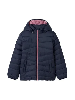 Doudoune Marine/Rose Fille Name it Marble 1
