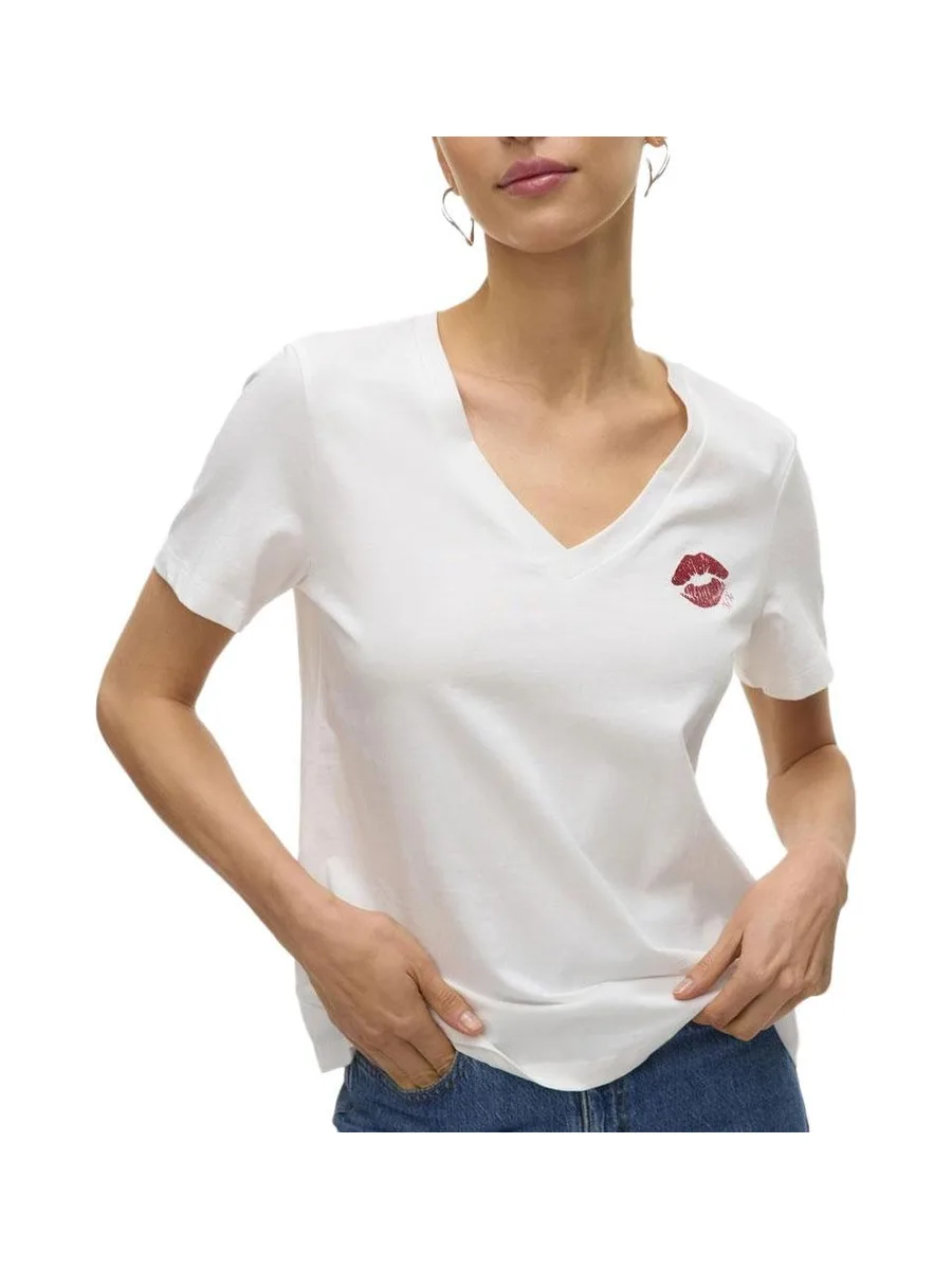 T-Shirt Blanc Femme Vero Moda Feyola 2