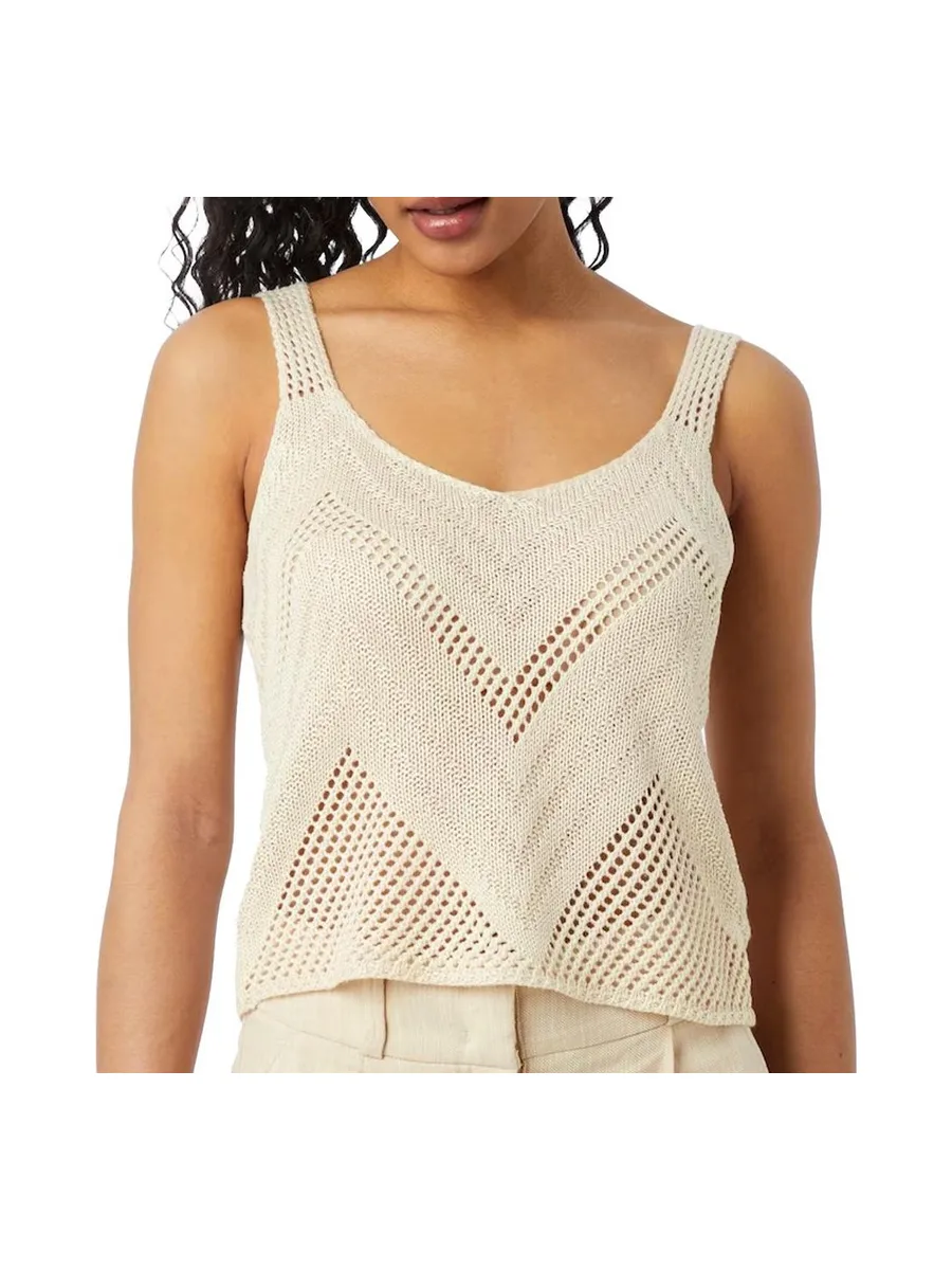 Débardeur Maille Beige Femme JDY Sun 2