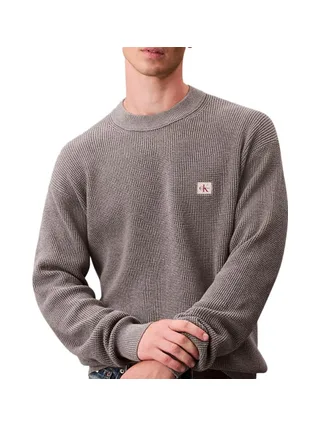 Pull Gris Homme Calvin Klein 350terry Monog 1