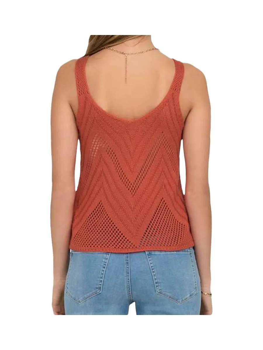 Top Crochet Terracotta Femme Jdy 15226348 2