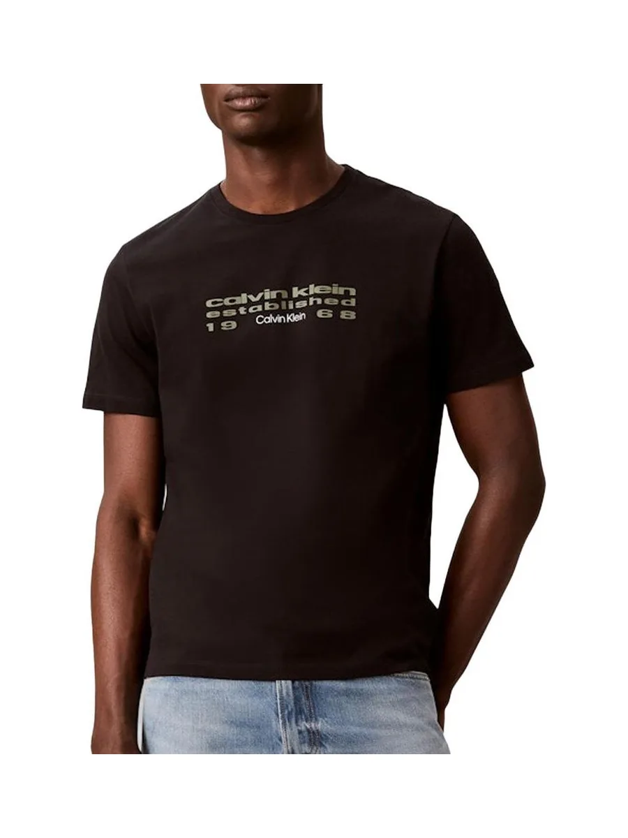 T-Shirt Noir Homme Calvin Klein Jeans LV04RG800G 2