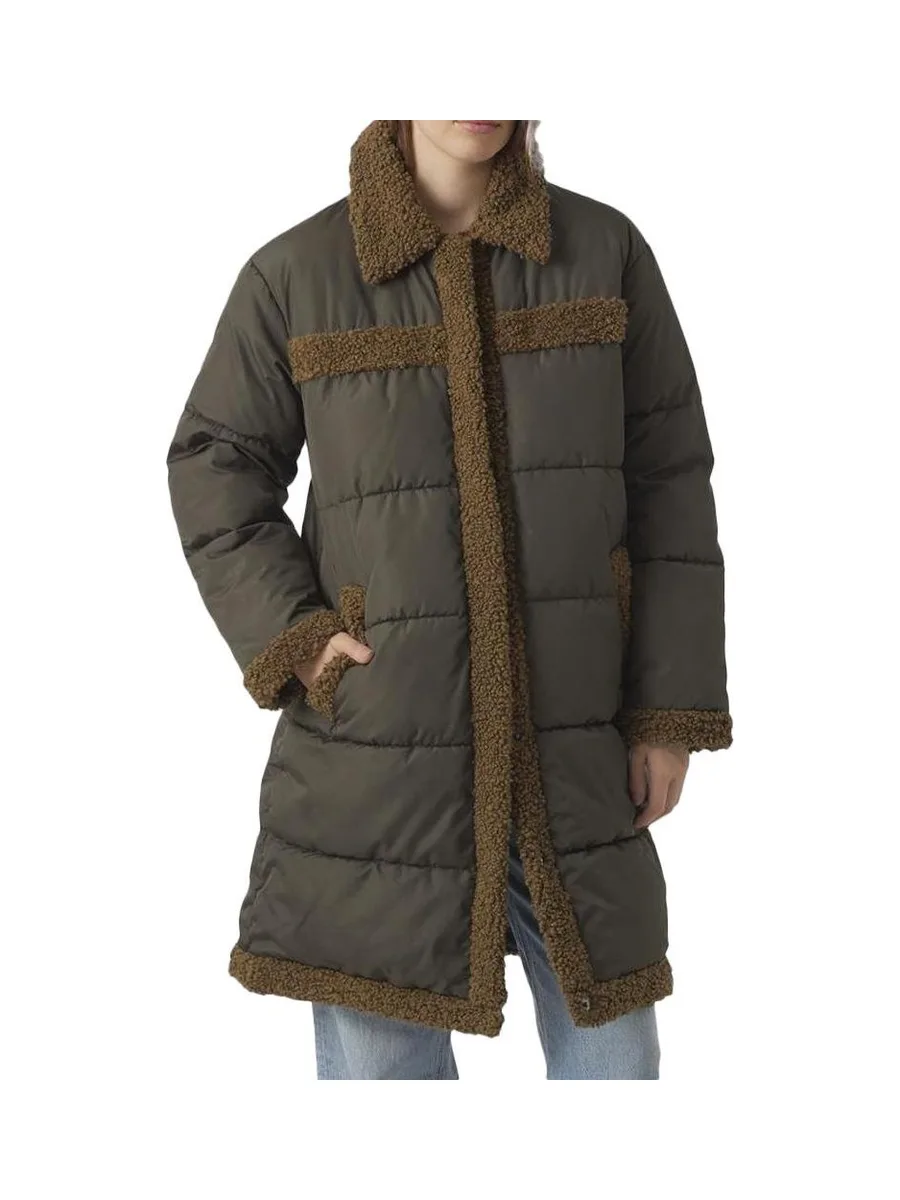 Doudoune Marron Femme Vero Moda Teddy Coat Boos 2