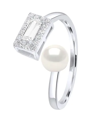 Bague Véritable Perle d'Eau Douce Bouton 5-6 mm — Argent 925 Millièmes Rhodié 4