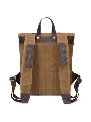NES - Sac à dos en cuir véritable et toile enduite - Bleu 12